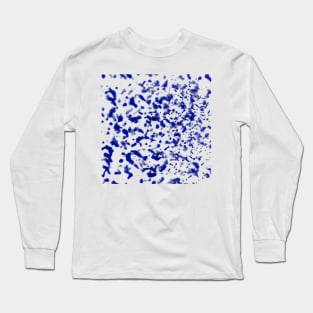 Paint Spatter Blue Long Sleeve T-Shirt